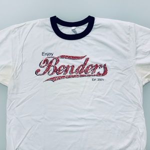 Bender's SF Bar & Grill Limited Edition Ringer T-shirt White Size Medium